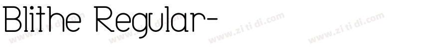 Blithe Regular字体转换